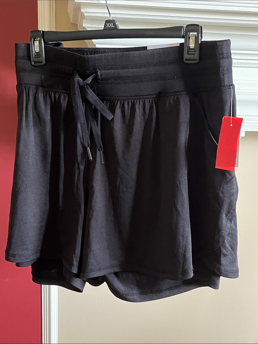 LANE BRYANT Black Livi athletic shorts.